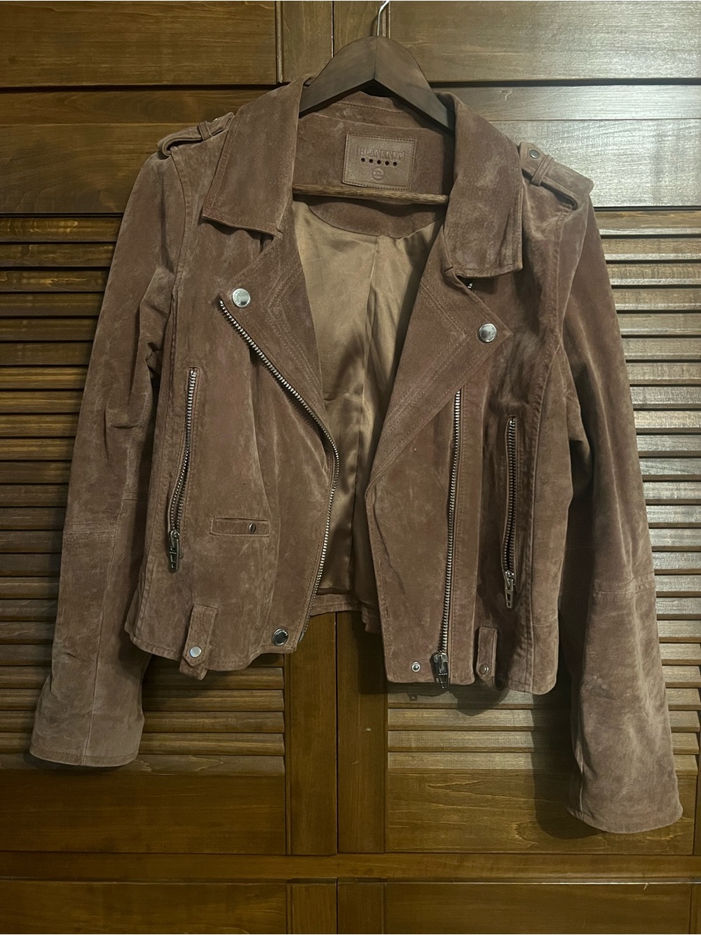 Blank NYC Brown Suede Moto Jacket